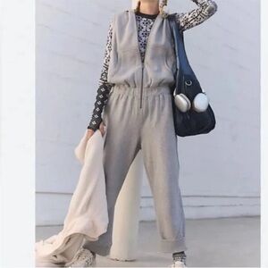 Free People Gray Set Go Onesie